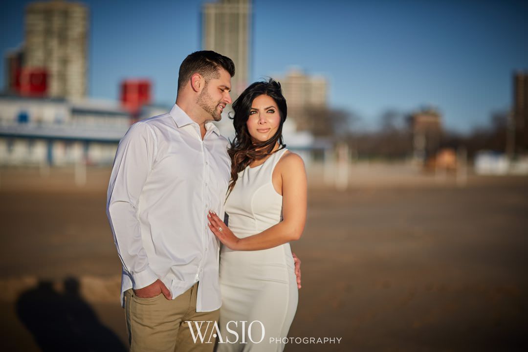 01-chicago-engagement-sunrise-north-avenue Chicago Sunrise Engagement Session - Sara + Peter