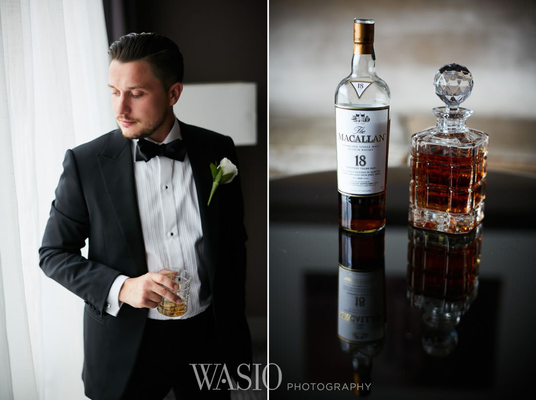 12-chicago-trump-tower-wedding-river-whiskey-details-groom Chicago River Roast Wedding - Joanna + Mateusz