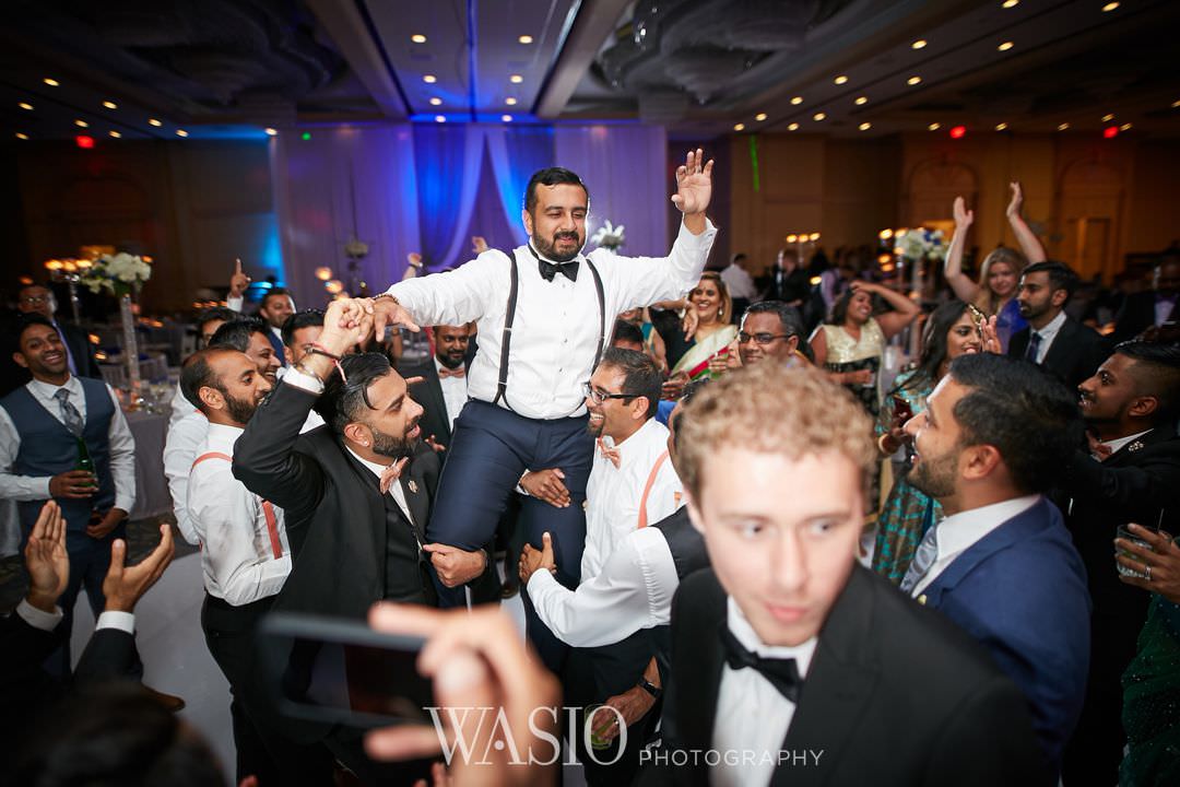 44-Indian-wedding-chicago-rosemont-groom-party Indian Wedding at Rosemont Convention Center - Arya and Arpit