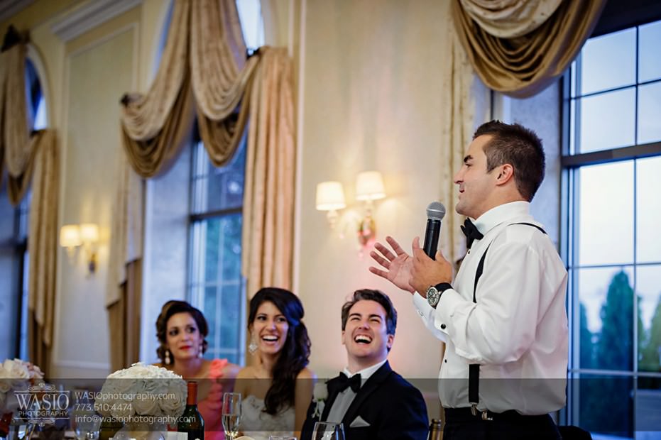 Chciago-Greek-Wedding-Venutis-0397-best-man-making-speech-931x620 Greek Wedding at Venuti's - Tanya + Nick
