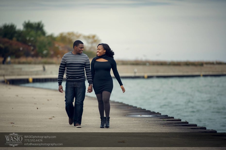 Chicago-Engagement-Pictures-beach-walking-lake_67-931x620 Chicago Engagement Pictures - Laura + James