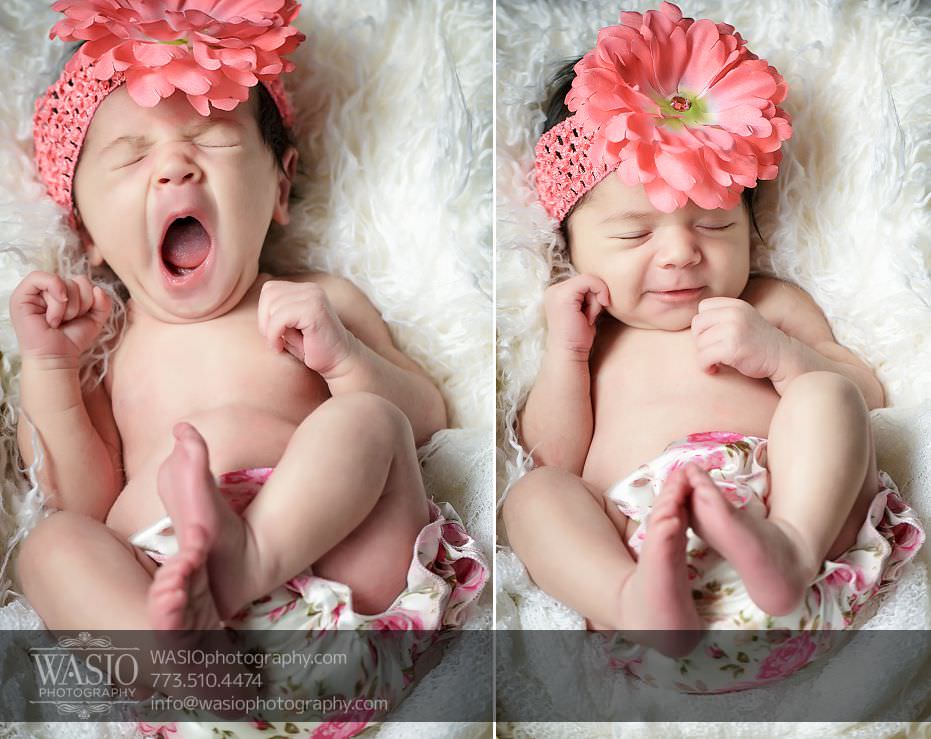 Chicago-newborn-photography-big-yawn-roses-flowers-girl-096 Chicago Newborn Photography