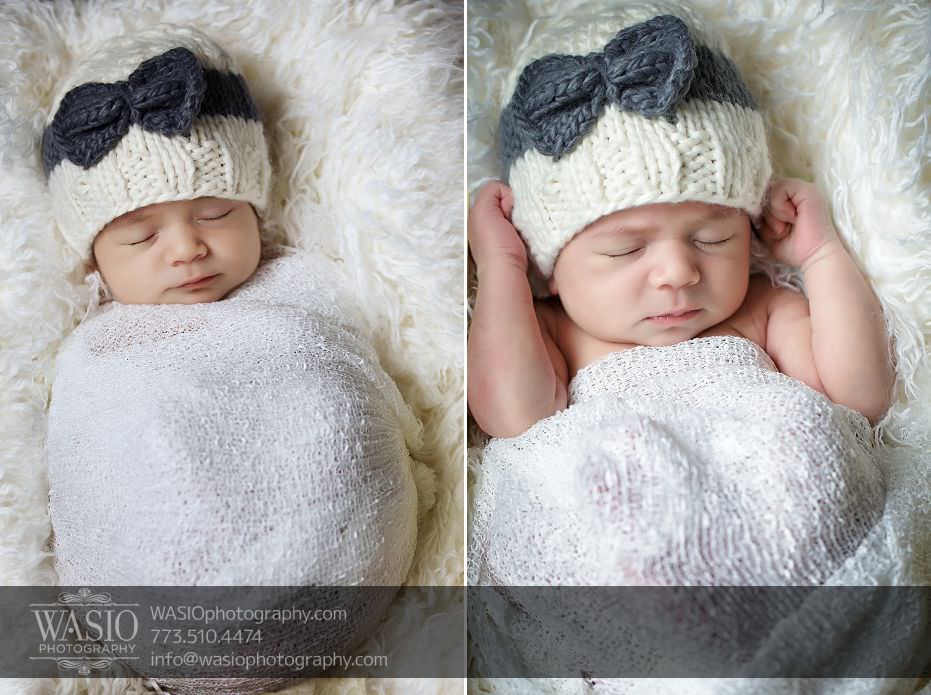 Chicago-newborn-photography-peaceful-baby-white-hat-bow-cute-094 Chicago Newborn Photography