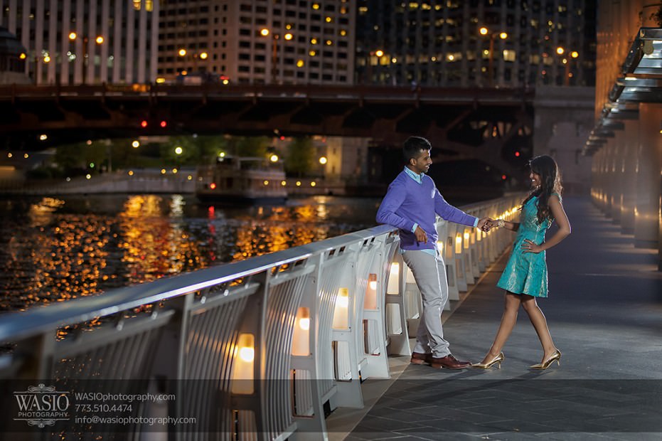 Chicago-wedding-engagement-photography-011-stylish-riverwalk-Trump-Tower-931x620 Engagement Photography Session - Cheryl + Brian