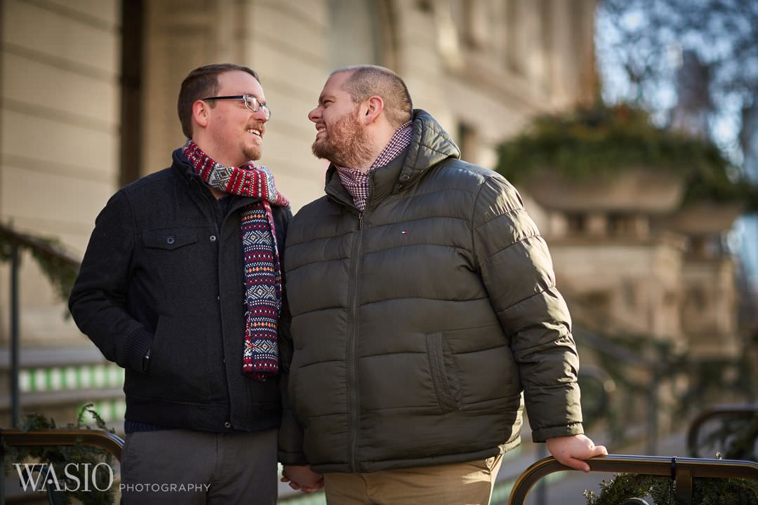 art-institute-gay-happy-same-sex-smile Chicago same sex engagement - Jeffrey + Brandon