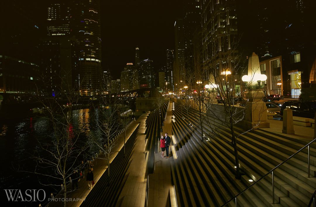 chicago-riverfront-engagement-photography Chicago winter engagement session - Lucy + John