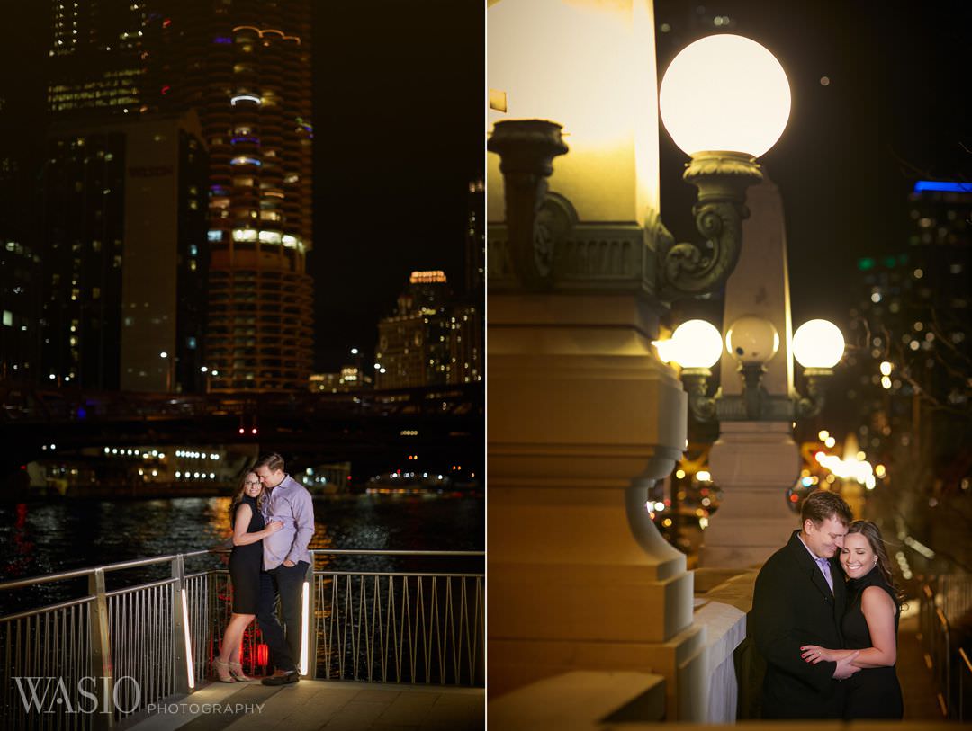 romantic-bride-river-chicago-city Chicago winter engagement session - Lucy + John