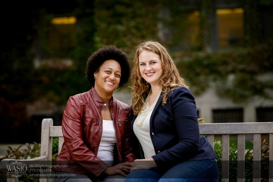 same-sex-engagement-happy-smile-fall-love-nature-bench-ivy-_45-931x620 University of Chicago same sex engagement - Olivia + Givonna