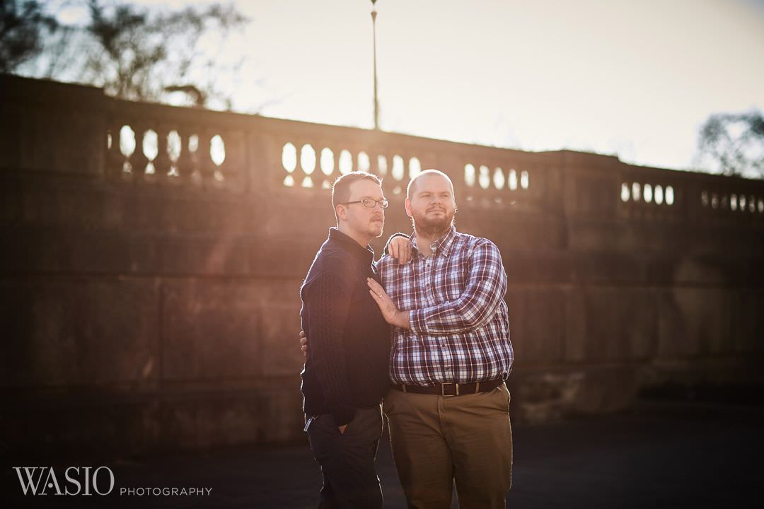 sun-glare-engagement-downtown-chicago-gay-same-sex Chicago same sex engagement - Jeffrey + Brandon