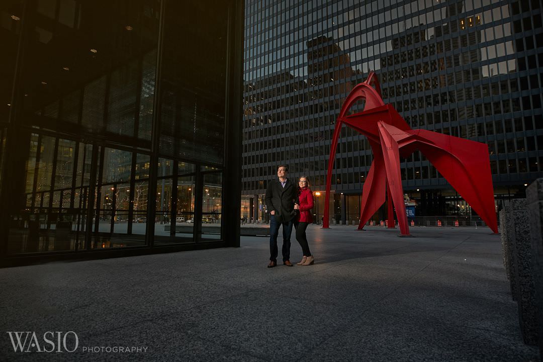 winter-night-photos-engagemen-wedding-canon Chicago winter engagement session - Lucy + John